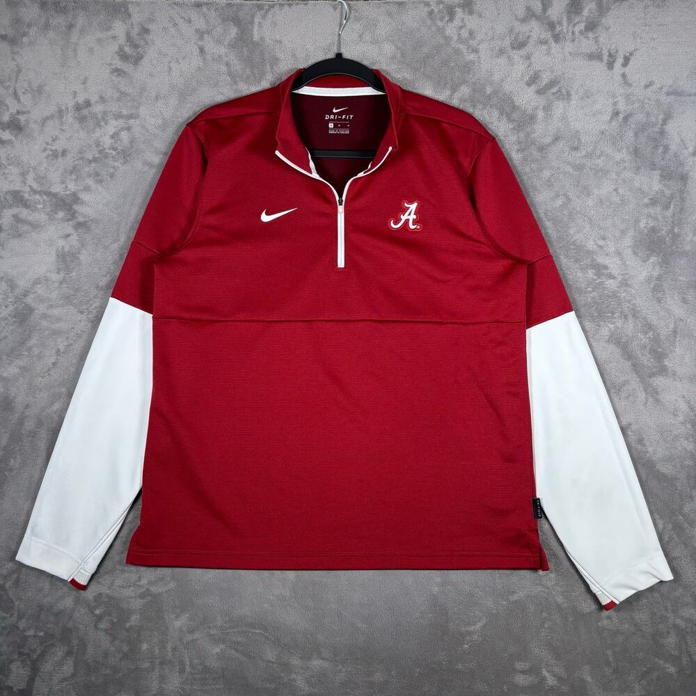 Nike Alabama Crimson Tide On Field Dri-FIT 1/4 Zip Pullover Men’s M